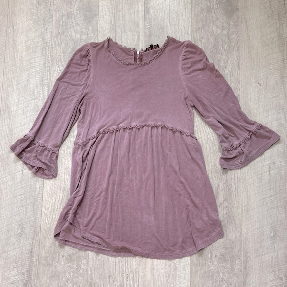 POL Tops - POL Dusty Mauve Babydoll Top Sz Sm